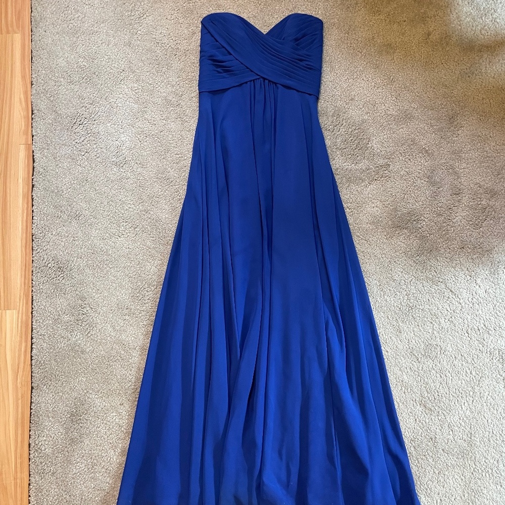 Blue Strapless Gown